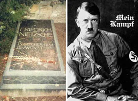 Tarixçi V. Kleon Skauzenə görə, "Hitlerin «Mənim mübarizəm» (Mein Kampf) kitabını yazması sanki Nitsşenin qəbrindən danışması kimi olmuşdur."