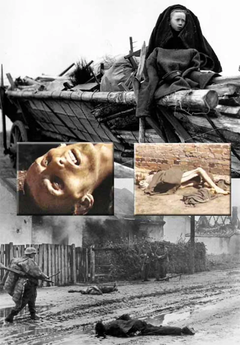 Nasistlərin Şərqi Avropa qırğınları. Hitlerin SS dəstələri Şərqi Avropada dəhşətli qırğın törətmişdi. Tarixçi Corc Lixtxaym Şərqi Avropa qırğınlarında Hitlerin 