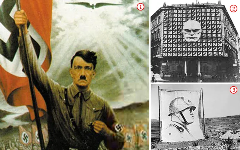 1 – Hitler xalq qəhrəmanı kimi göstərilirdi. 2 – Ölkənin hər tərəfinə faşist liderin plakatlarının asılmasının ən vacib məqsədlərindən biri insanlara liderin hə