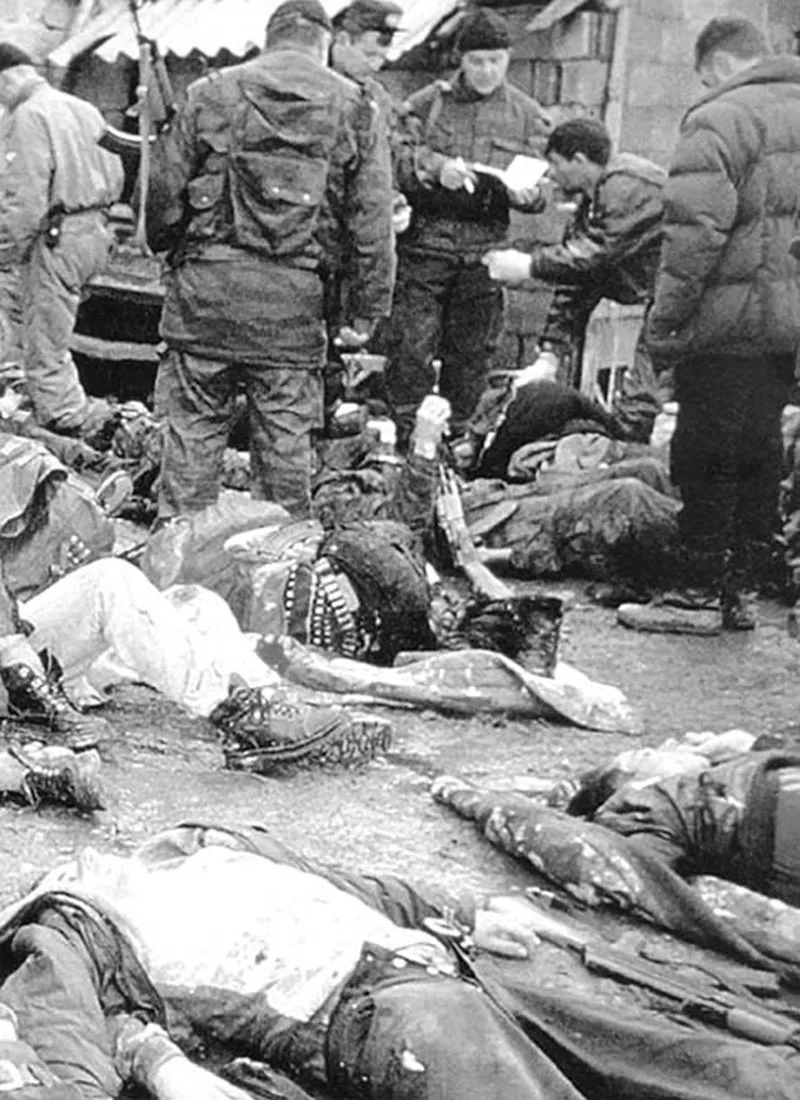 Serb vəhşiliyi: 15 yanvar 1999-cu ildə Kosovoda serb qüvvələri tərəfindən qətlə yetirilən alban mülki şəxslər.
